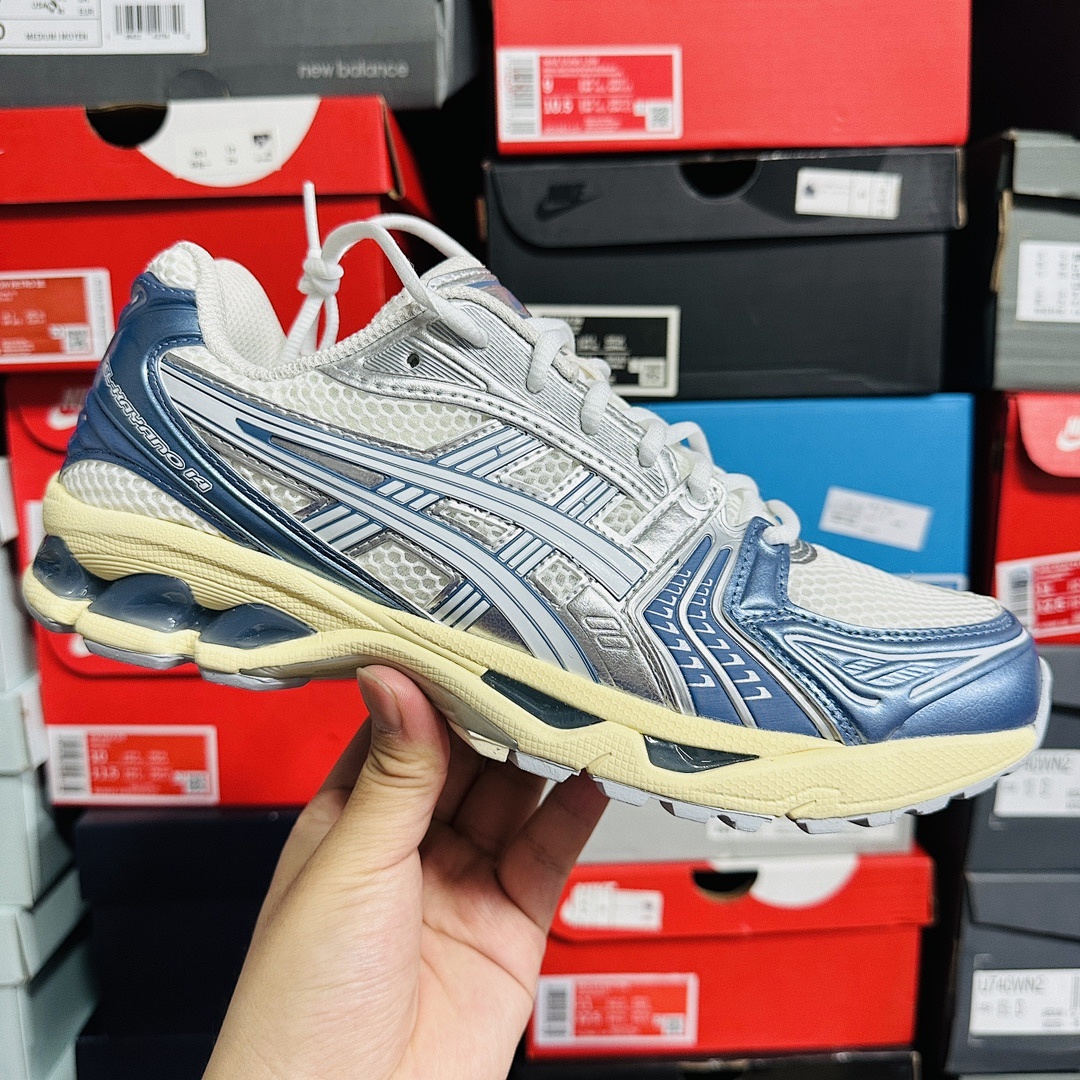 ASICS Gel-Kayano 14 Cream Metallic Blue 1203A537-102 (Silver) - Image 5