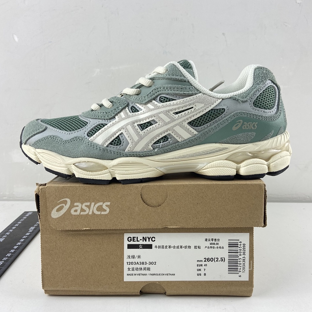 ASICS Gel-NYC Ivy Smoke Grey NYC (Light Green Cream) - Image 6