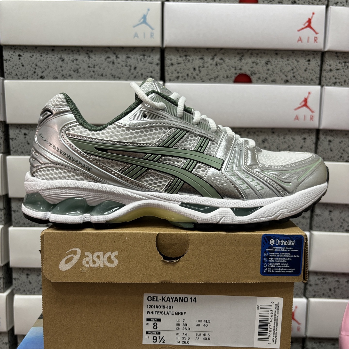 ASICS Gel-Kayano 14 White Pure Silver Slate Grey Sage - Image 10