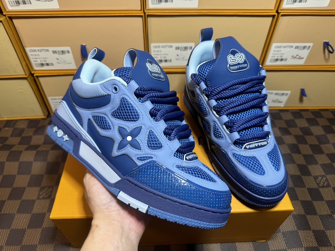 Louis Vuitton LV Skate Blue Sneakers - Image 6