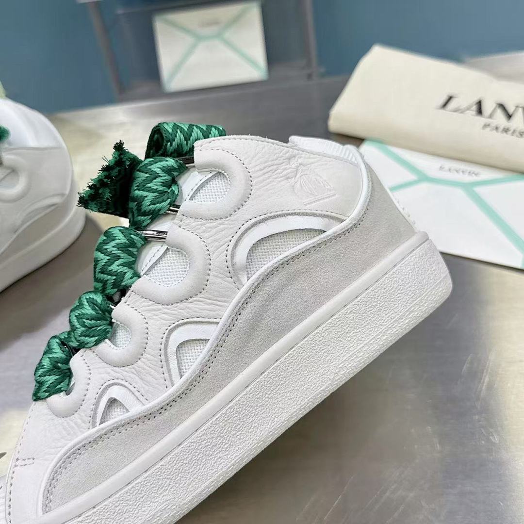 Lanvin FoShan Batch Lanvin Leather Curb Sneakers Three Generations - Image 3