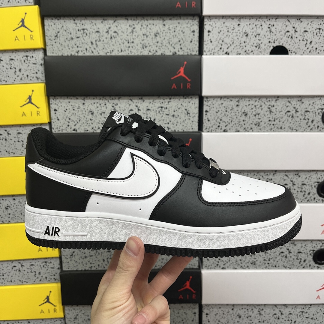 Nike Air Force 1 Low '07 White Swoosh (Panda) - Image 10