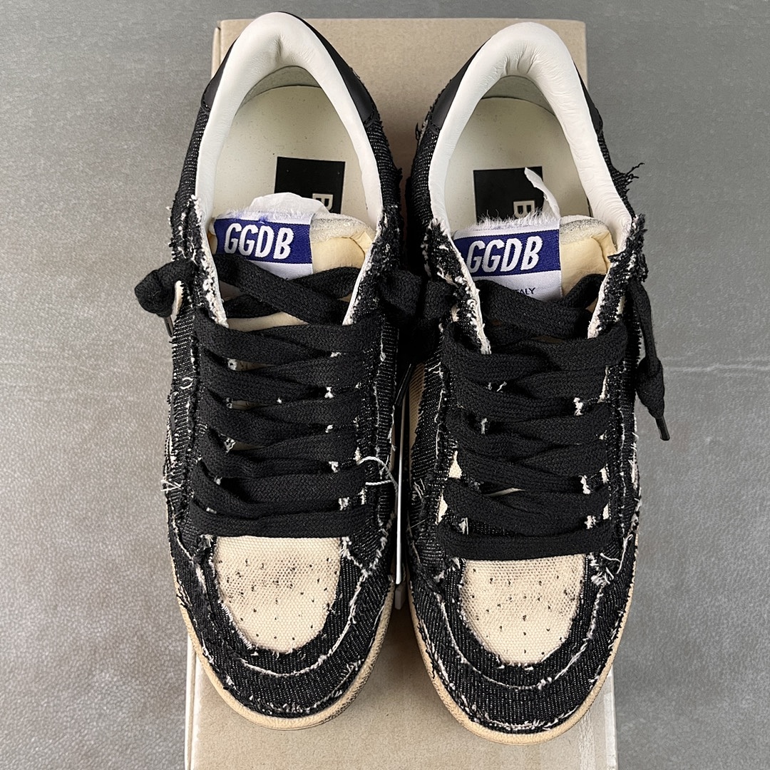 Golden Goose Deluxe Brand Off White Black Canvas Star - Image 4