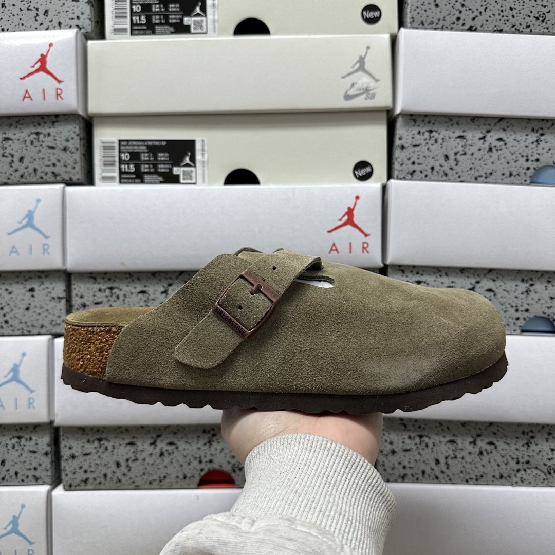 Birkenstock Birken Boston Soft Footbed Brown Suede (Thick Leather) - Image 9