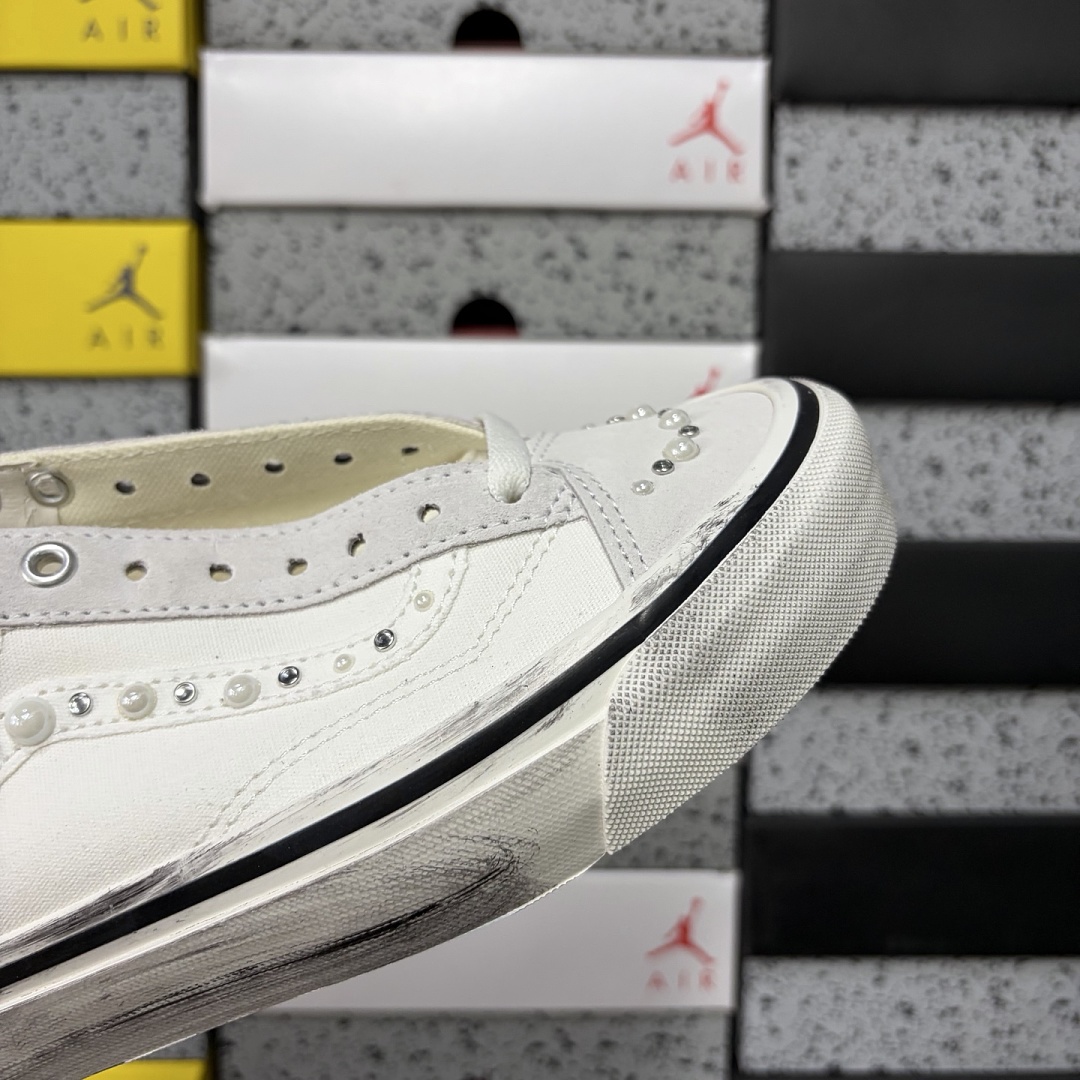 Vans OTW Old Skool 36 Pearlized Pack Marshmallow VN000E8VCCZ Cream White Bead Rhinestone - Image 2