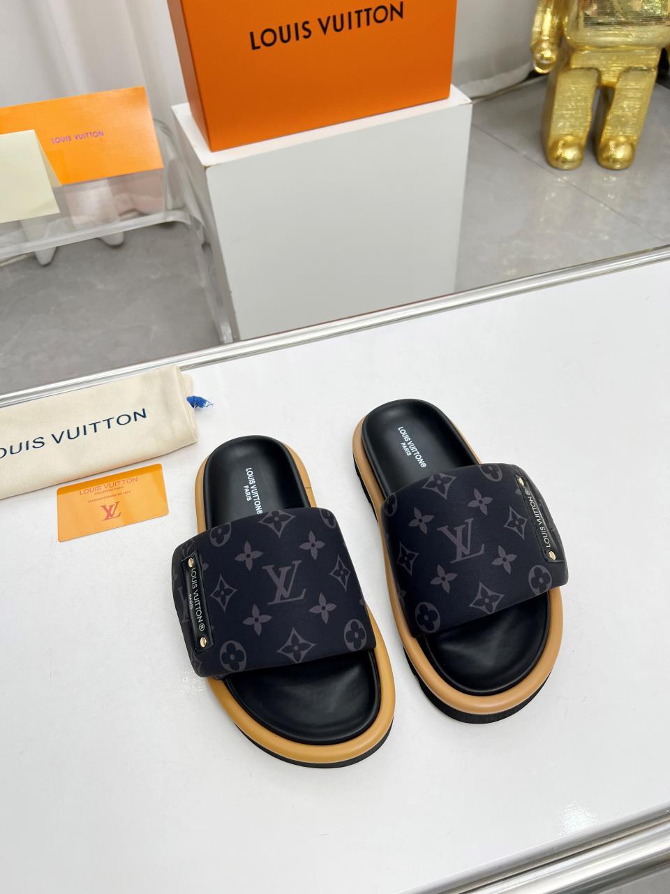 Louis Vuitton Velcro Slippers - Image 9