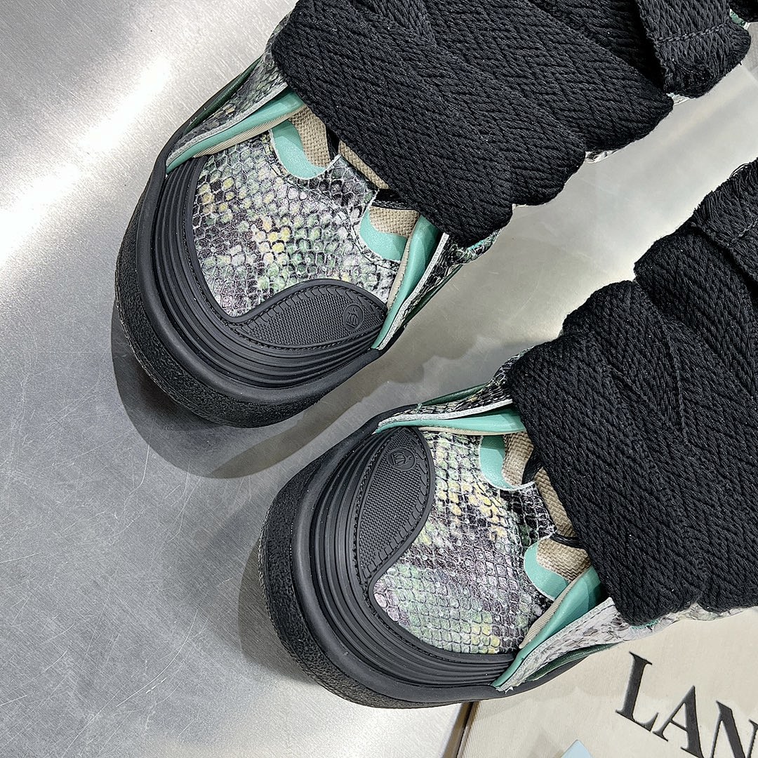 Lanvin FoShan Batch Lanvin Leather Curb Sneakers Three Generations - Image 75