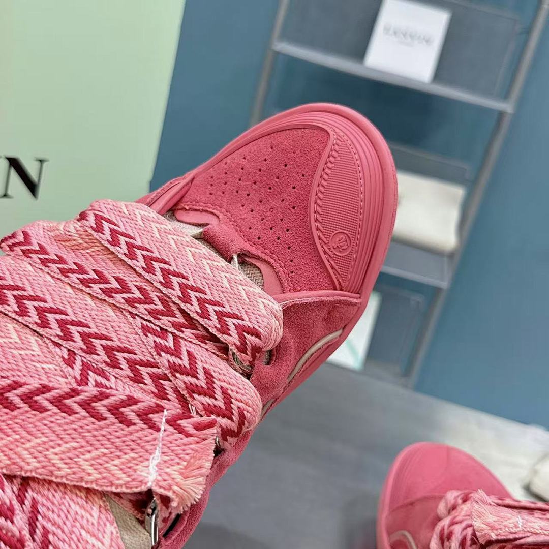 Lanvin FoShan Batch Lanvin Leather Curb Sneakers Three Generations - Image 2