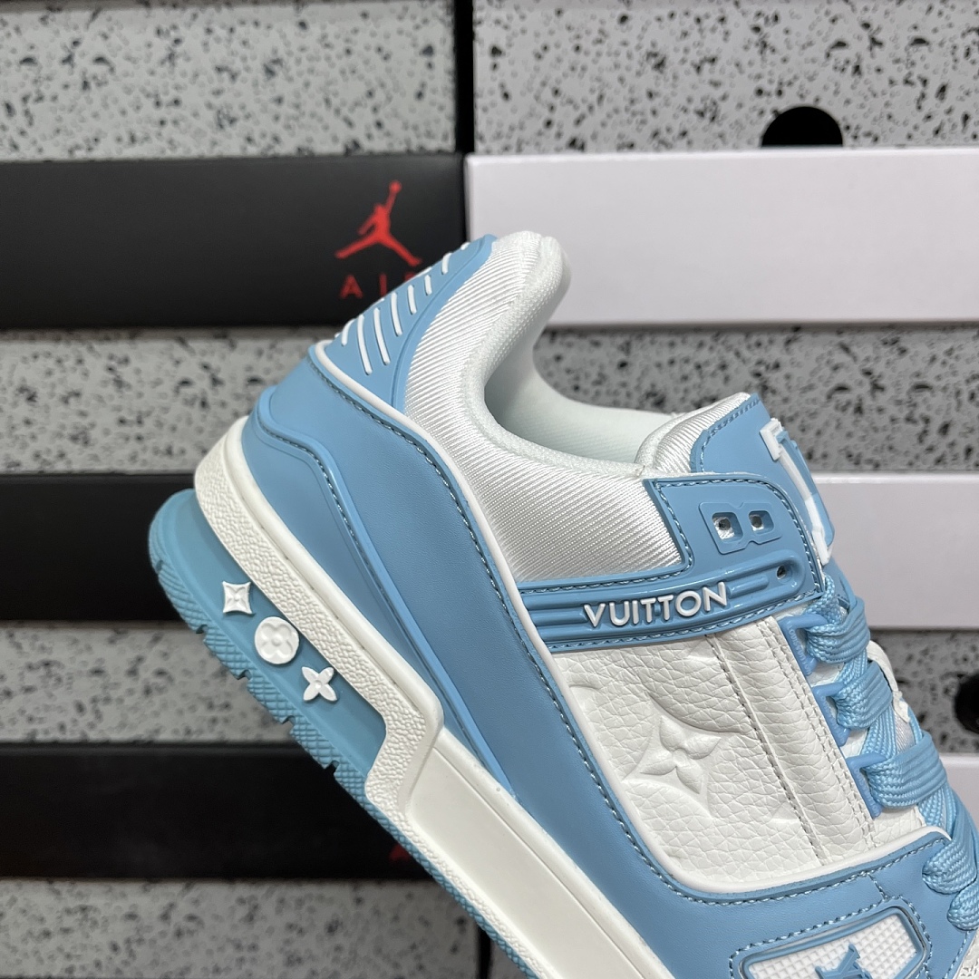 Louis Vuitton Trainer (Khaki Blue White) - Image 2