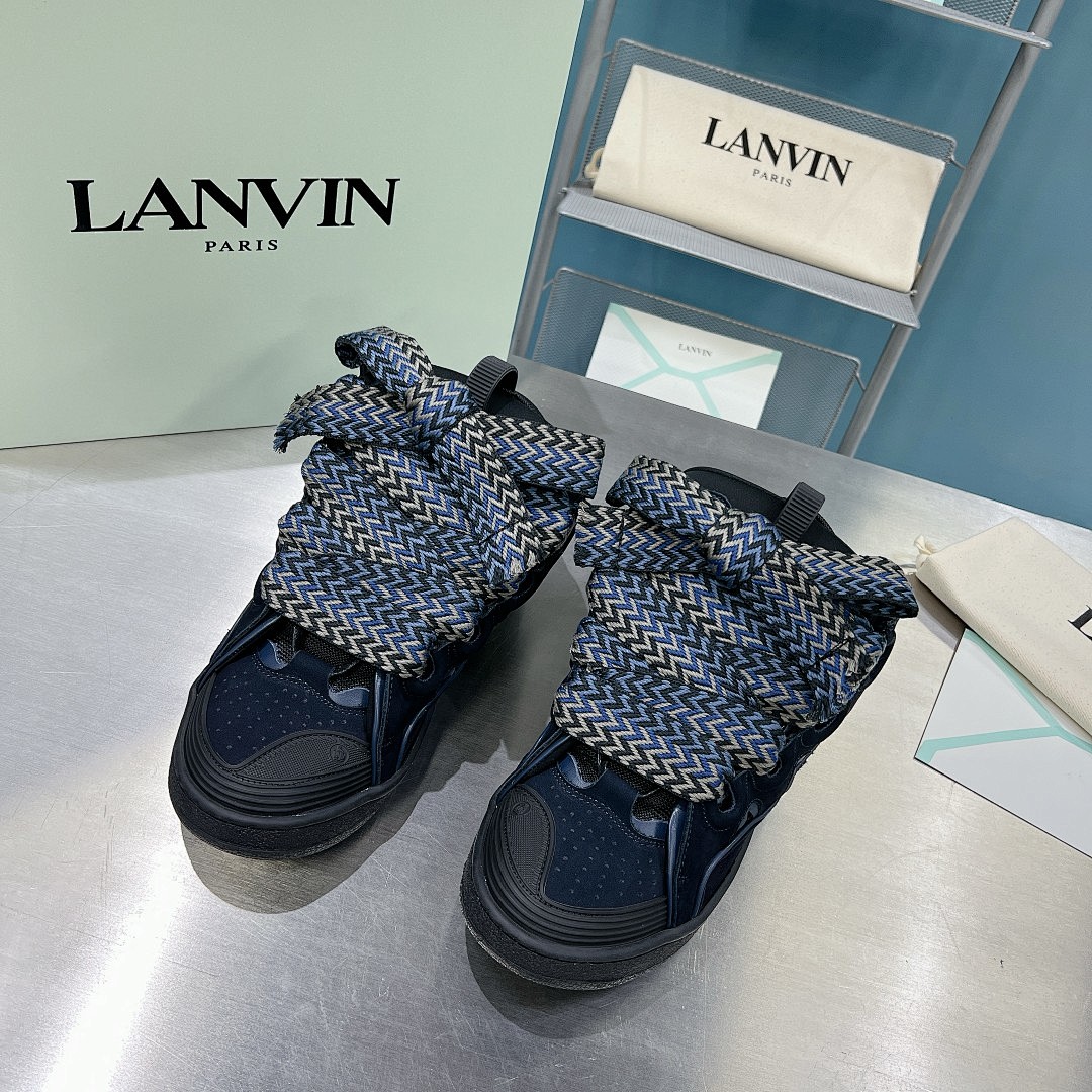Lanvin FoShan Batch Lanvin Leather Curb Sneakers Three Generations - Image 3