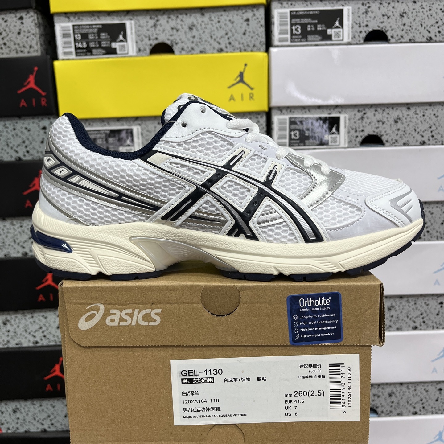ASICS Gel 1130 White / (Dark Blue) - Image 10