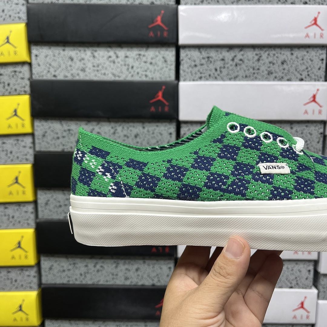 Vans LX Authentic 44 EK Punk Check (Green Navy) - Image 3