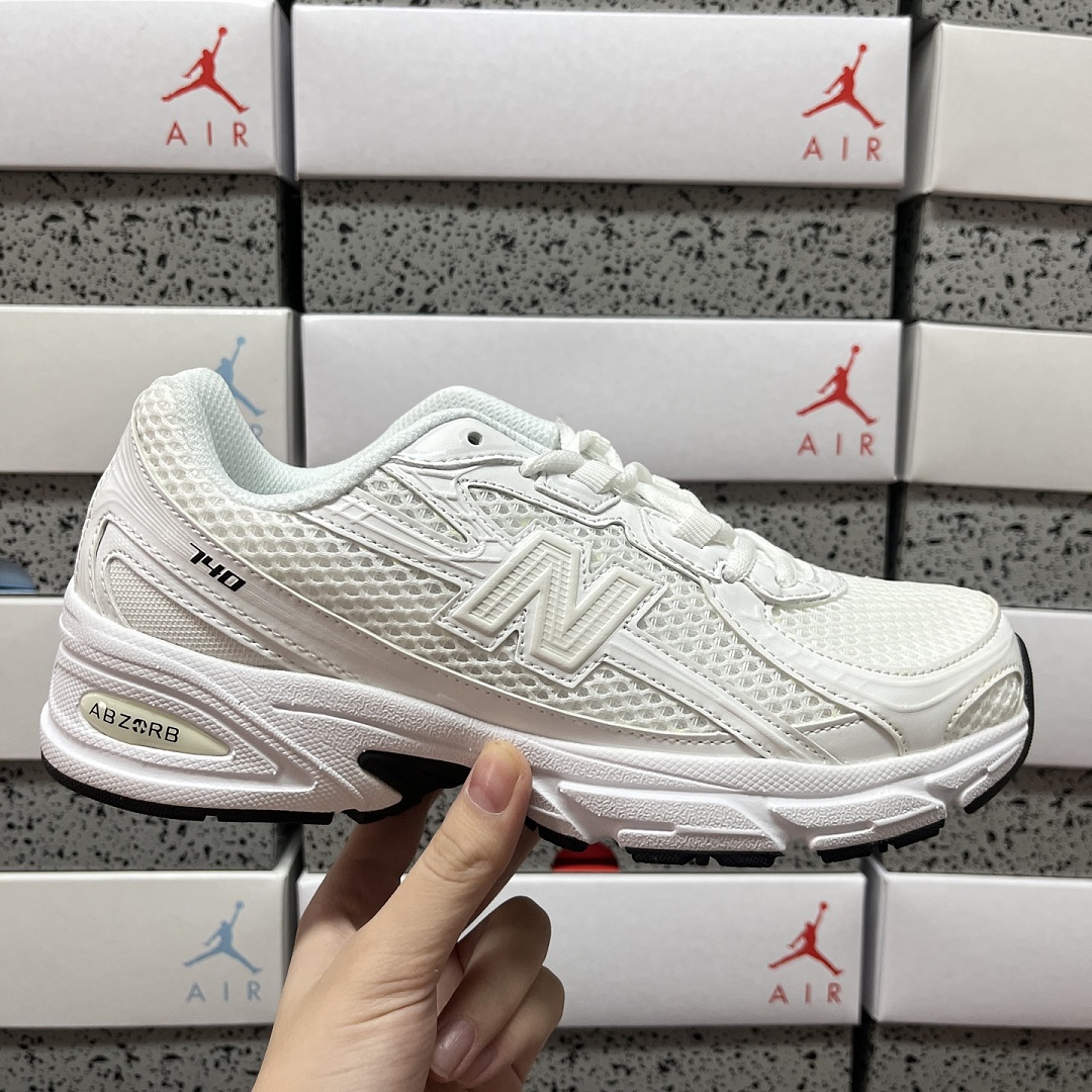 New Balance 740 (Triple White) - Image 9