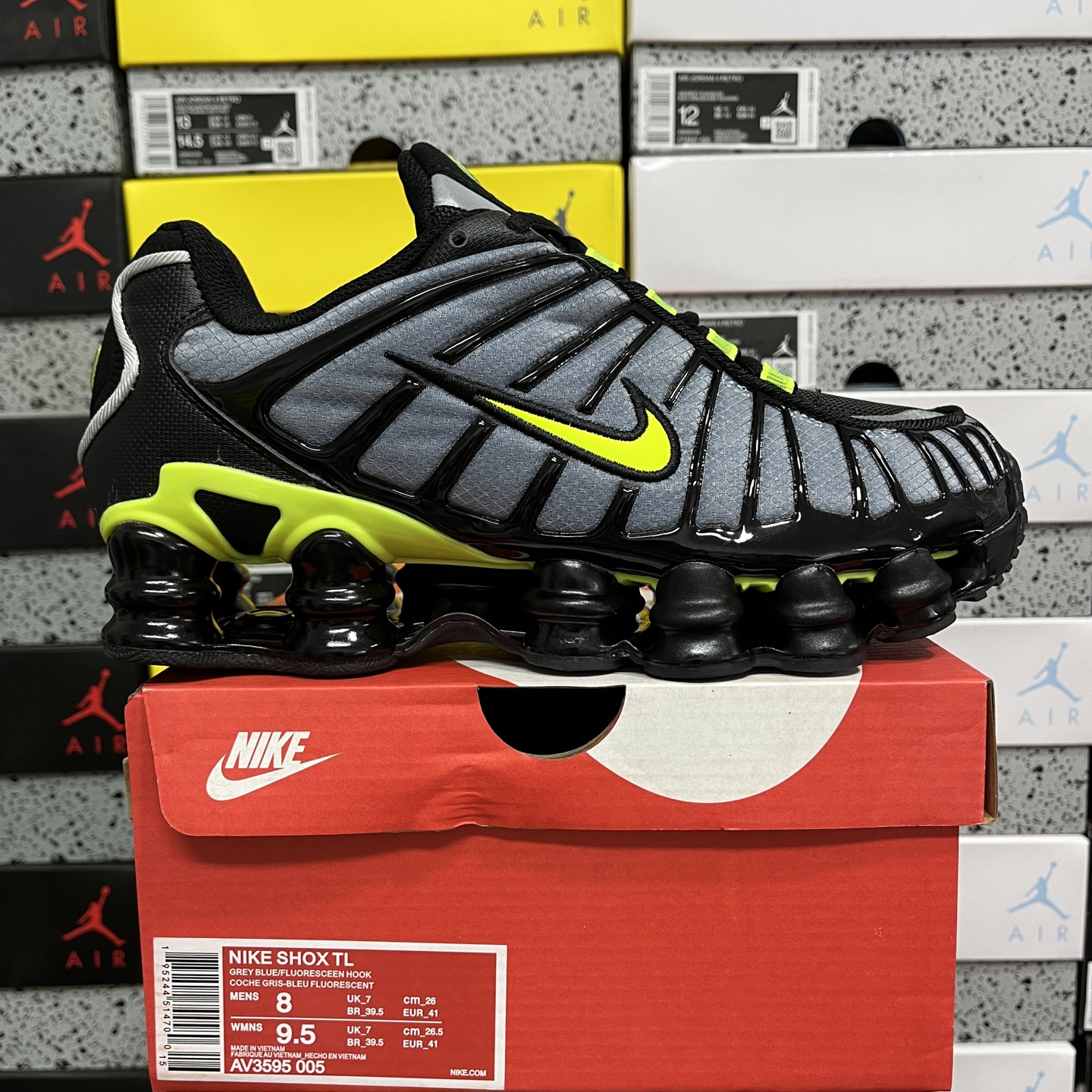 Nike Shox TL Wolf Grey Lime Blast - Image 11