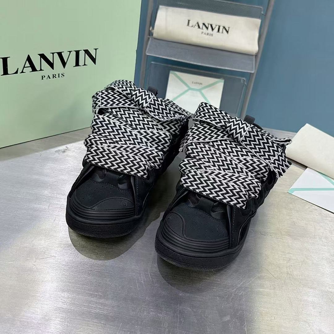Lanvin FoShan Batch Lanvin Leather Curb Sneakers Three Generations - Image 4