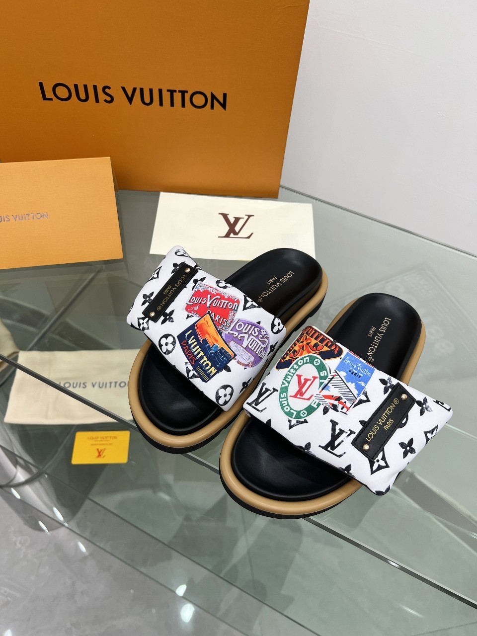 Louis Vuitton Velcro Slippers - Image 9