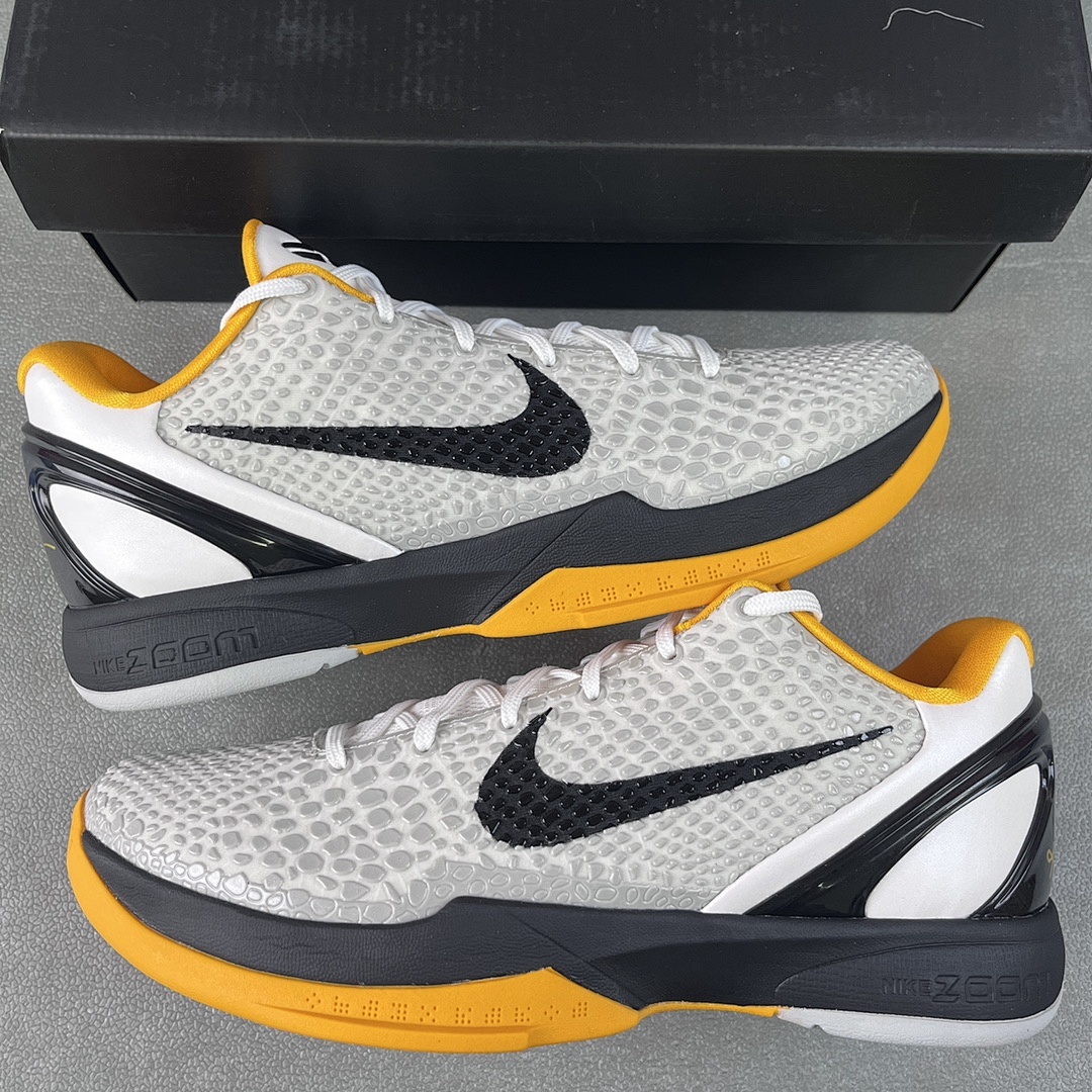 Nike Kobe 6 Protro Playoff Pack White Del Sol Playoffs (Black Yellow) - Image 9