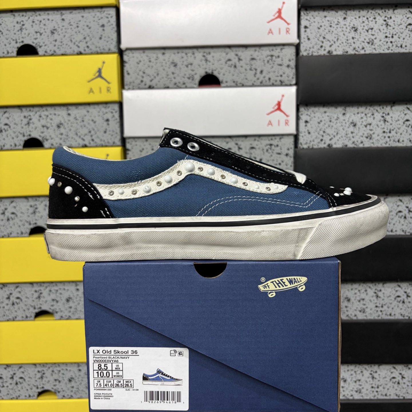 Vans LX Old Skool 36 Pearlized Pack Black Navy VN000E8VYA6 Bead Stud - Image 11