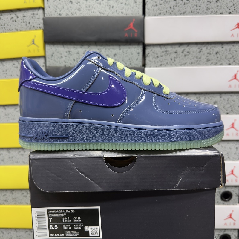 Nike Air Force 1 Low Patent Leather Mystic Navy Grape (Ice)