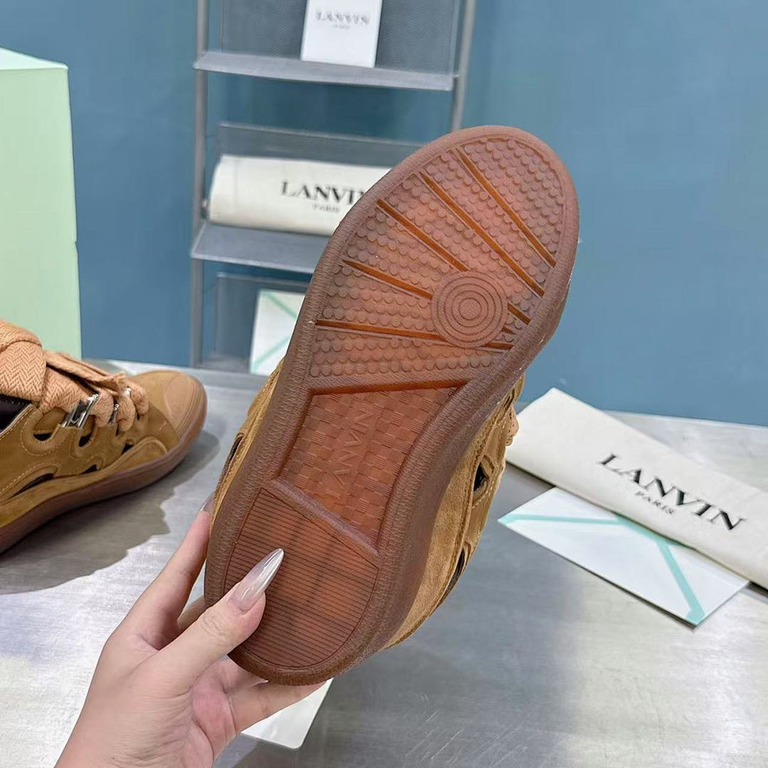 Lanvin FoShan Batch Lanvin Leather Curb Sneakers Three Generations - Image 2