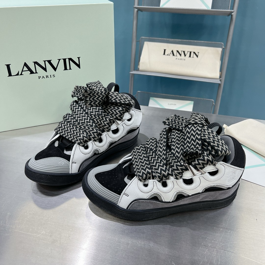 Lanvin FoShan Batch Lanvin Leather Curb Sneakers Three Generations - Image 10