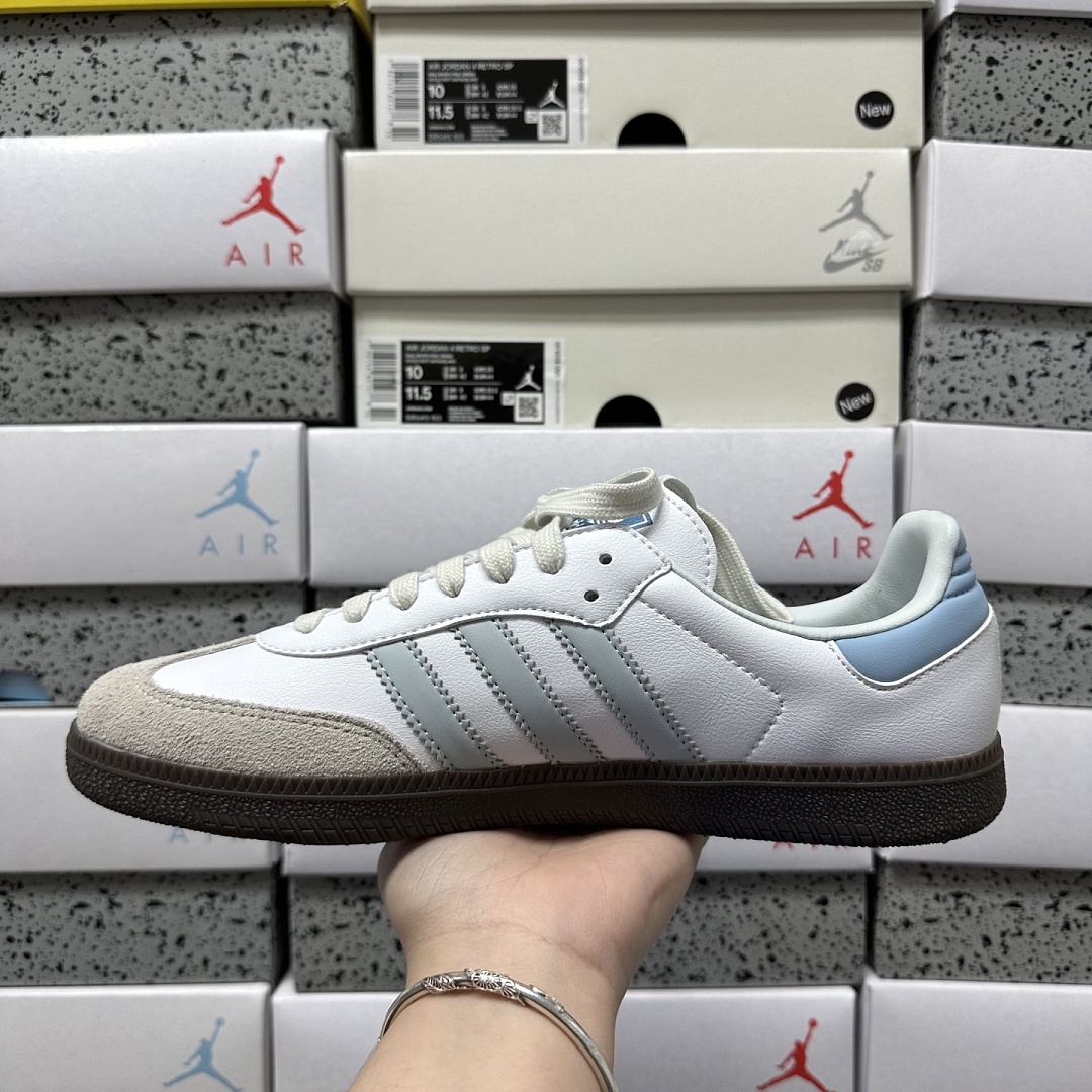 Adidas Samba OG White Halo Blue ID2055 - Image 9
