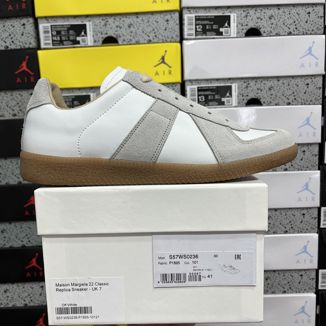 On Running Maison Margiela Replica German Army Trainer GAT LJ : White Grey 1163/1 - Image 6