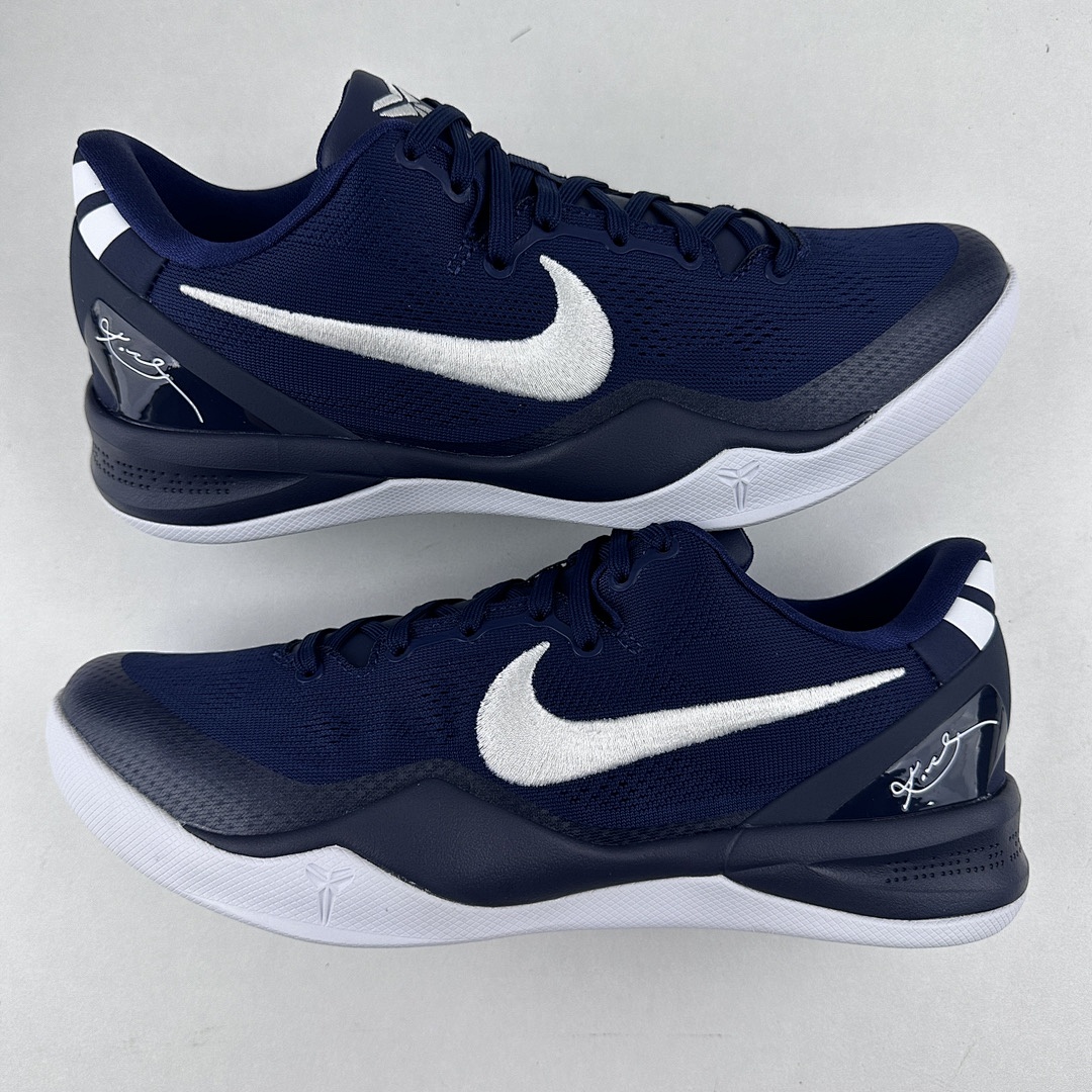 Nike Kobe 8 Protro College Navy ZK8 (White Blue) - Image 9