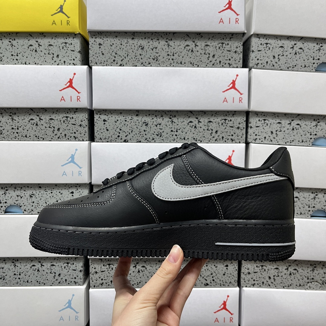 Nike Air Force 1 Low '07 LV8 (Black Grey) - Image 4