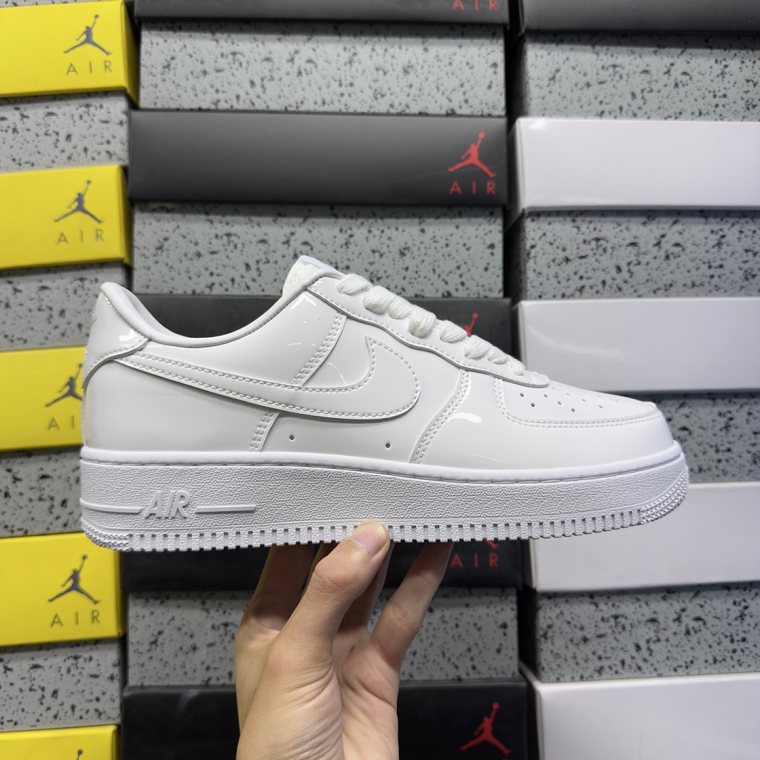 Nike Air Force 1 Low '07 Premium White Patent - Image 5