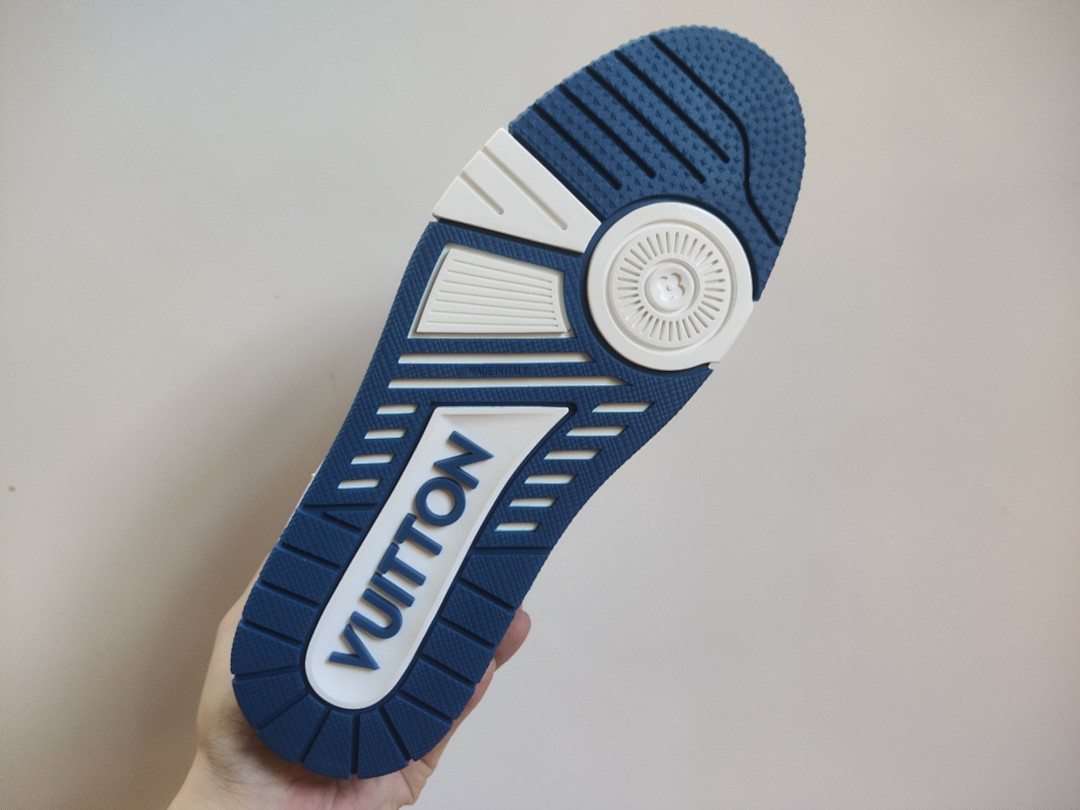 Louis Vuitton LV Trainer Monogram Denim (White Blue) - Image 9
