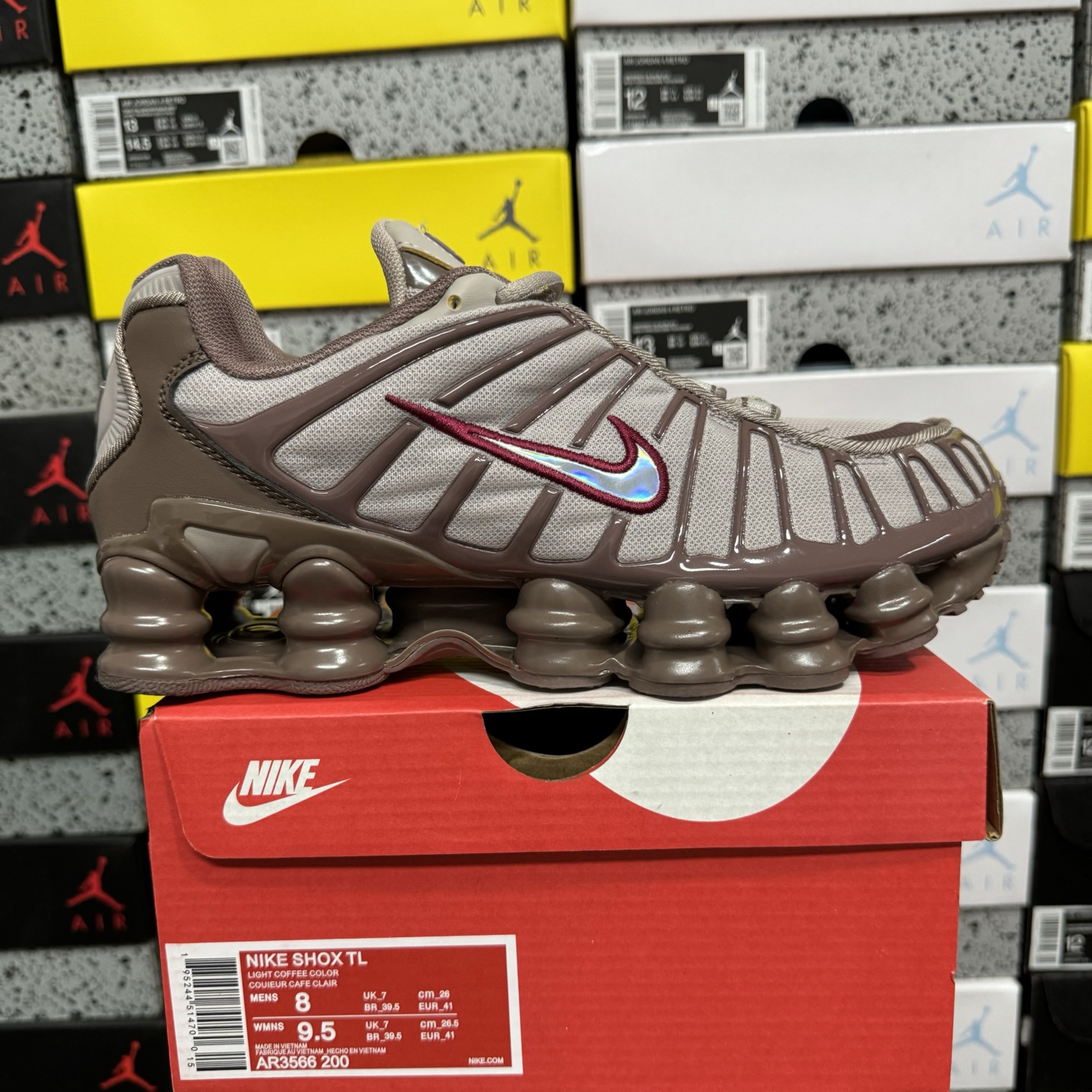 Nike Shox TL Pumice Night Maroon - Image 10