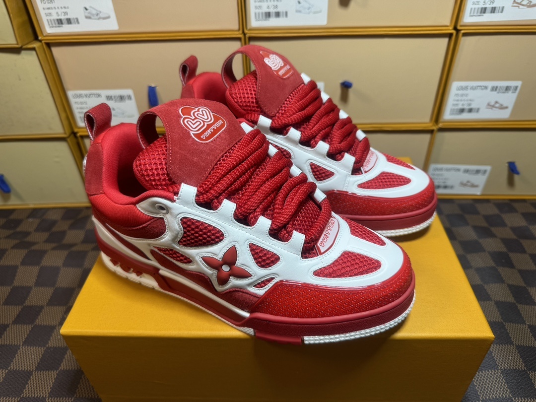Louis Vuitton LV Skate Red Sports Shoes - Image 10