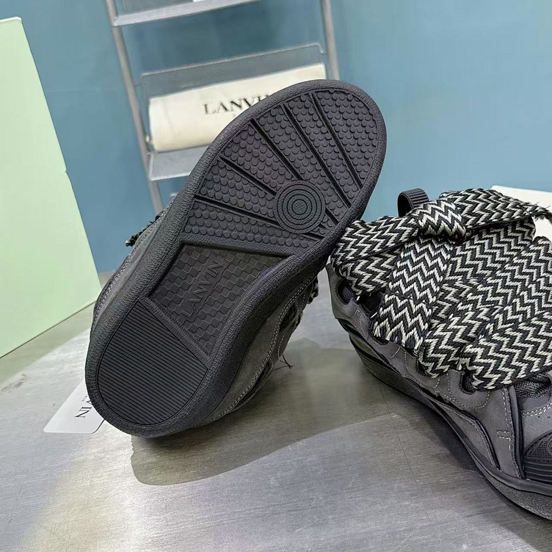 Lanvin FoShan Batch Lanvin Leather Curb Sneakers Three Generations - Image 5