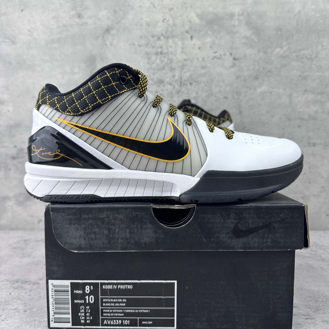 Nike Kobe 4 Protro White Black Del Sol ZK4 - Image 10