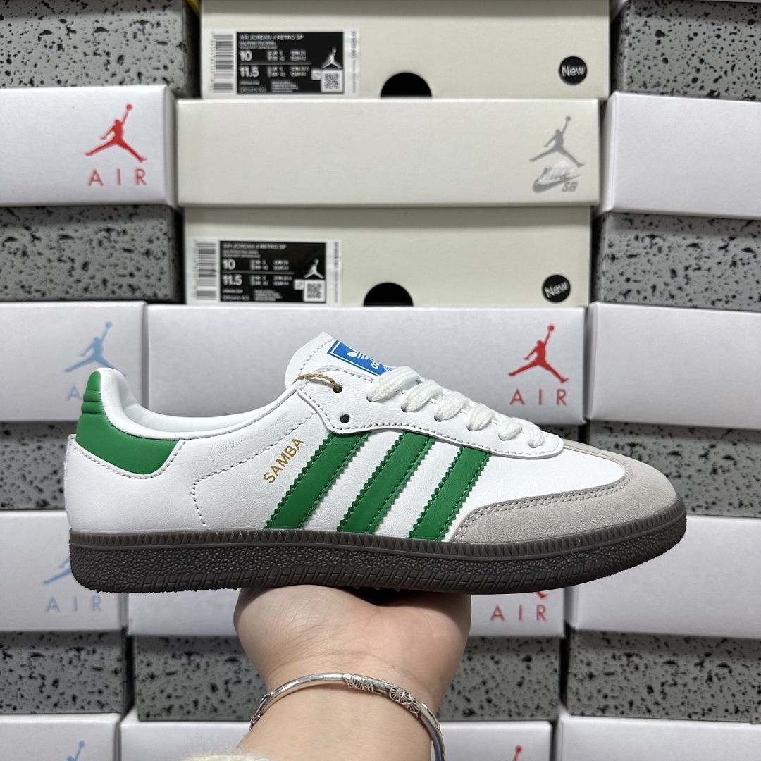 Adidas Samba OG Footwear White Green IG1024 - Image 7