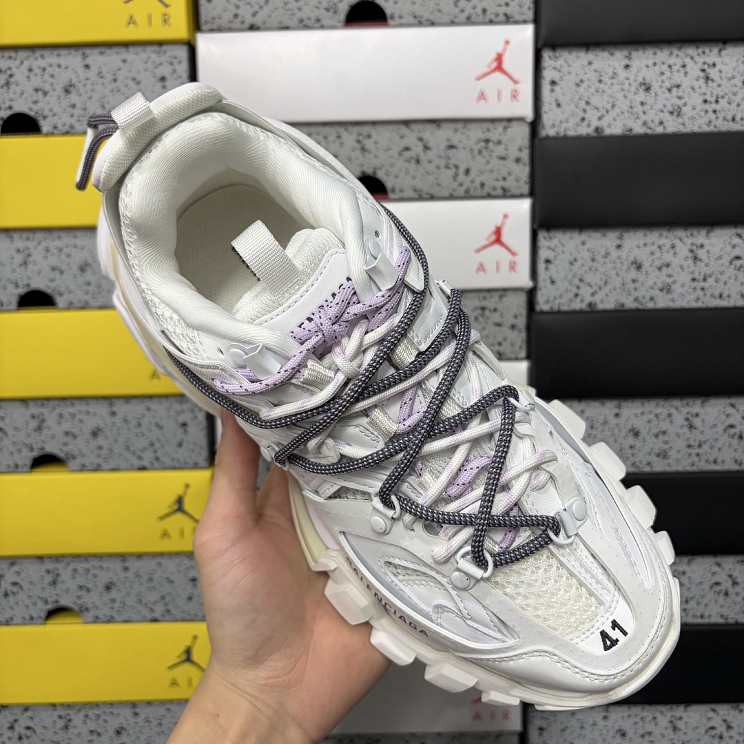 Balenciaga Track White Grey Purple Buckle Strap - Image 8