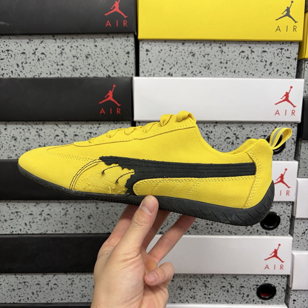 Balenciaga Speedcat Suede (Distressed Yellow Black) - Image 5
