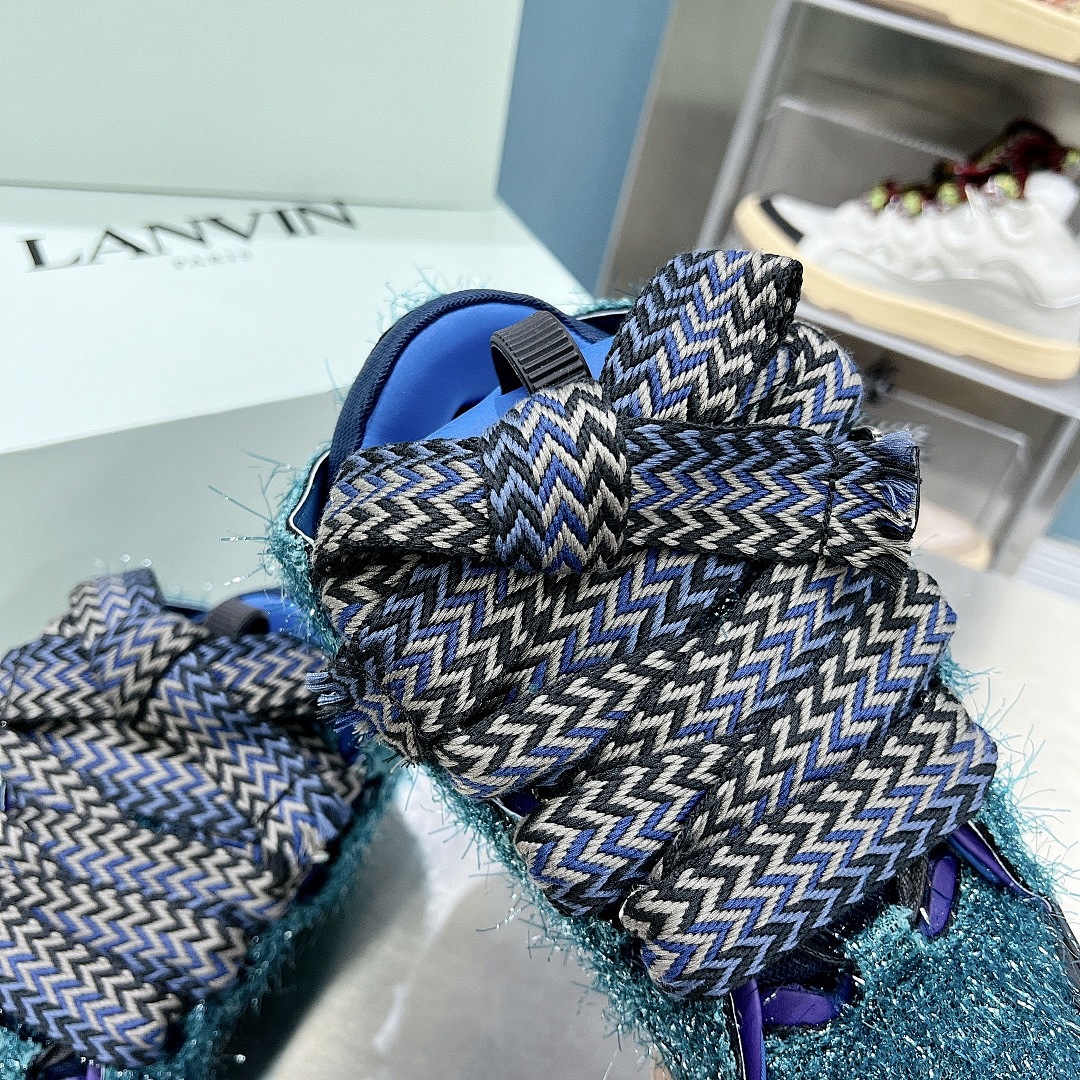 Lanvin FoShan Batch Lanvin Leather Curb Sneakers Three Generations - Image 46