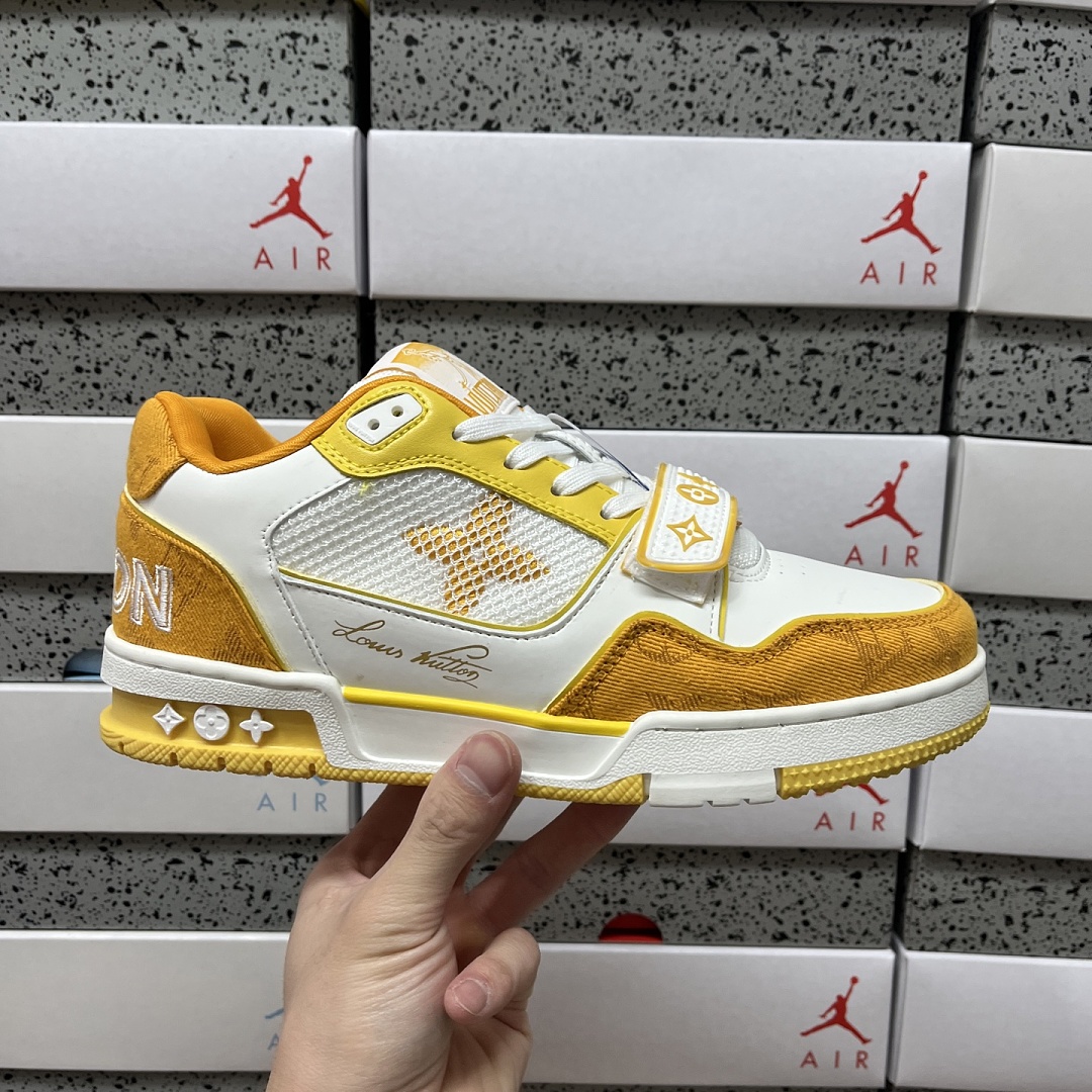 Louis Vuitton Trainer (White Yellow) - Image 9
