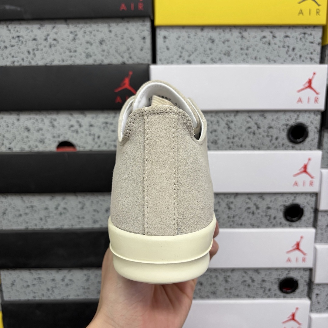 Rick Owens Vintage Sneaks Mid Grey Suede - Image 6