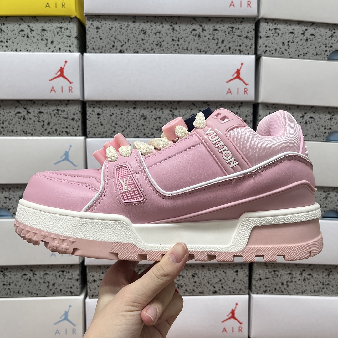 Louis Vuitton Trainer Maxi (Pink White) - Image 9
