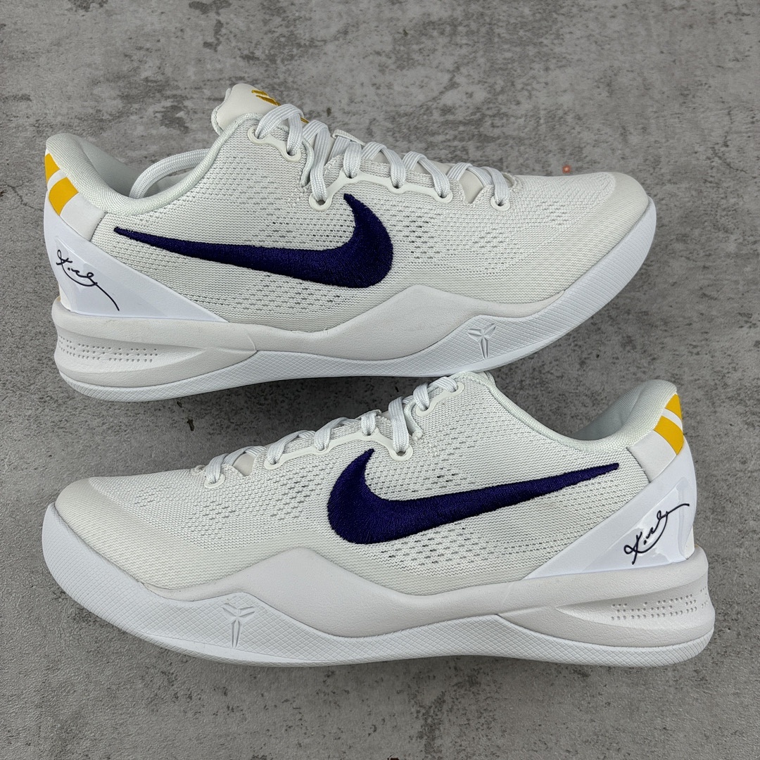 Nike Kobe 8 Protro Lakers Home ZK8 (White Purple) - Image 9