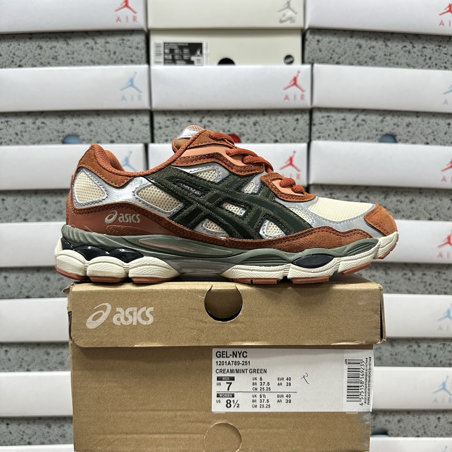 ASICS Gel-NYC Oatmeal Forest (Green Orange) - Image 11