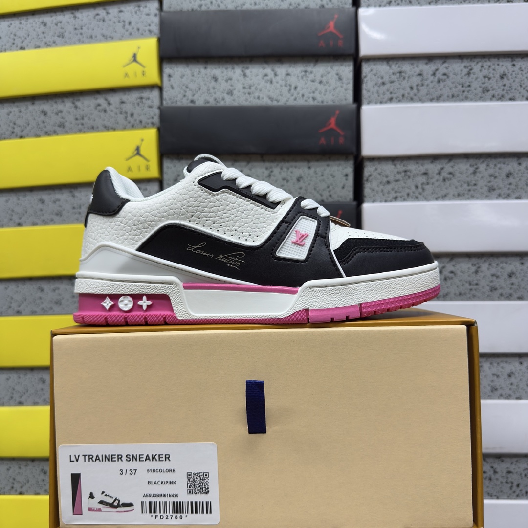 Louis Vuitton Trainer Black Pink BLACK/