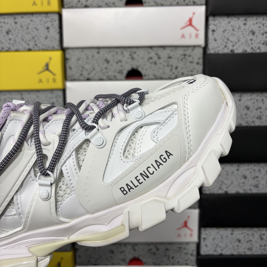 Balenciaga Track White Grey Purple Buckle Strap - Image 12