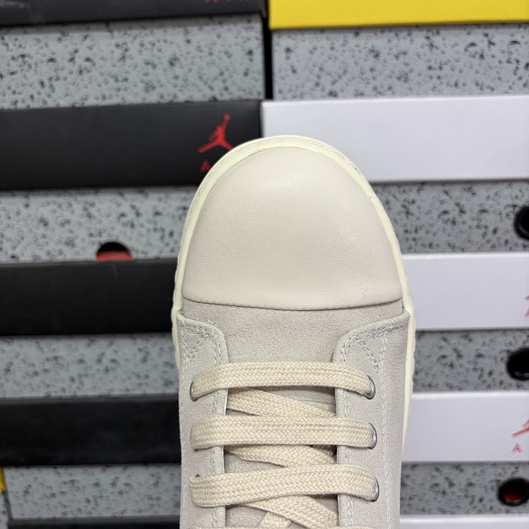 Rick Owens Vintage Sneaks Mid Grey Suede - Image 8