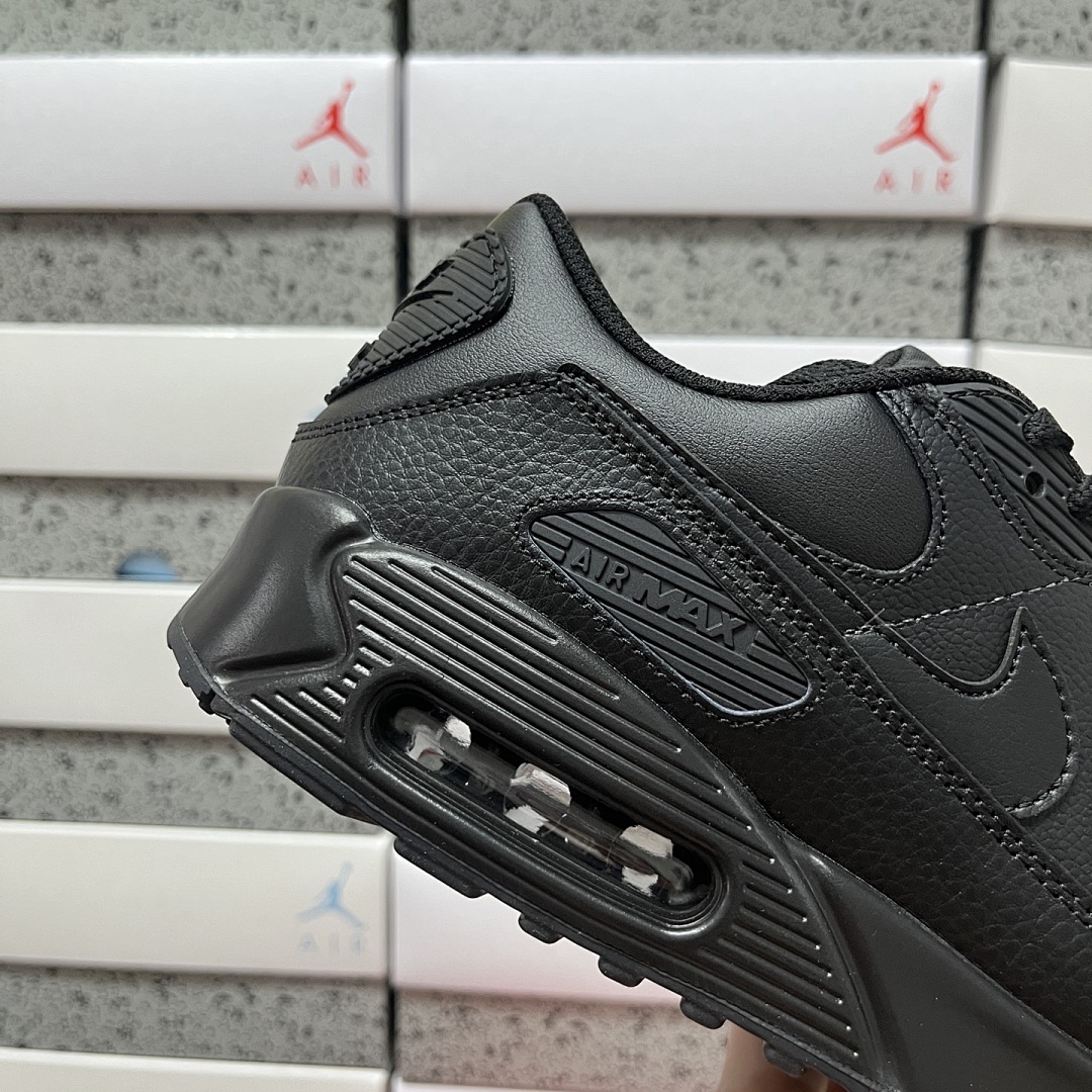 Nike Air Max 90 Leather Triple Black CZ5594-001 - Image 6