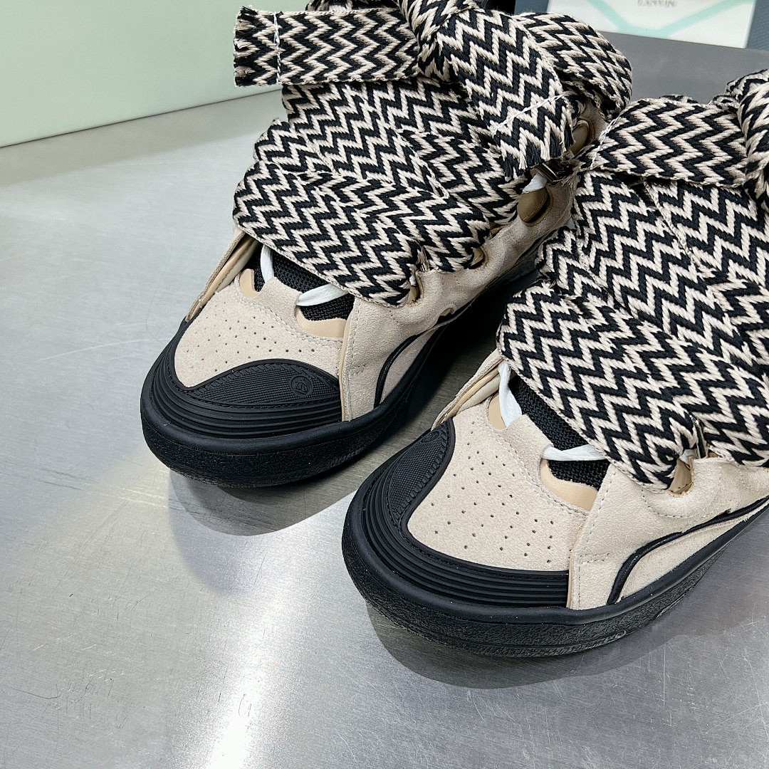 Lanvin FoShan Batch Lanvin Leather Curb Sneakers Three Generations - Image 4