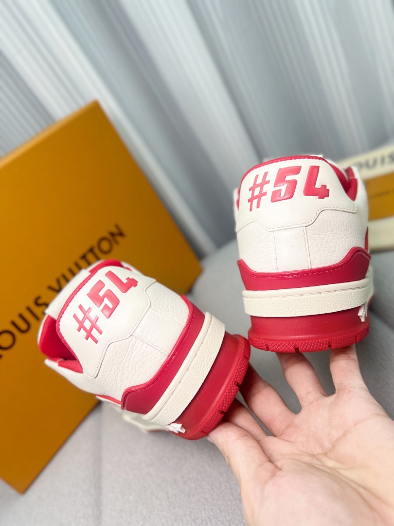 Louis Vuitton LV Trainer #54 Signature (White Red) - Image 6